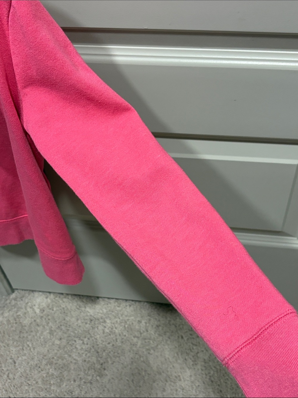 GAP Girls Hot Pink Zip-Up Hoodie with White Logo - Picture 4 of 5